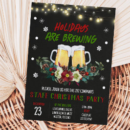 Feestdagen zijn het brouwen van bier Kerstparty Kaart