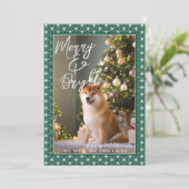 Feestdagenkaarten | ASANOHA Japans Kimono patroon Feestdagenkaart (Staand voorkant)