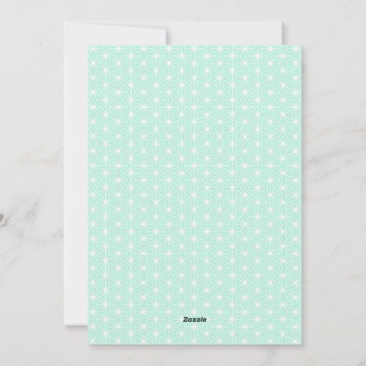 Feestdagenkaarten | ASANOHA Japans Kimono patroon Feestdagenkaart (Achterkant)