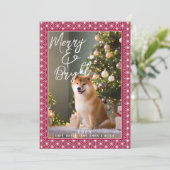 Feestdagenkaarten | ASANOHA Japans Kimono patroon Feestdagenkaart (Staand voorkant)