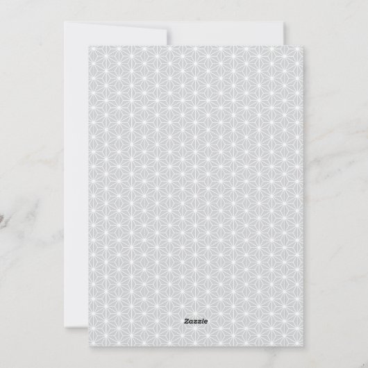 Feestdagenkaarten | ASANOHA Japans Kimono patroon Feestdagenkaart (Achterkant)