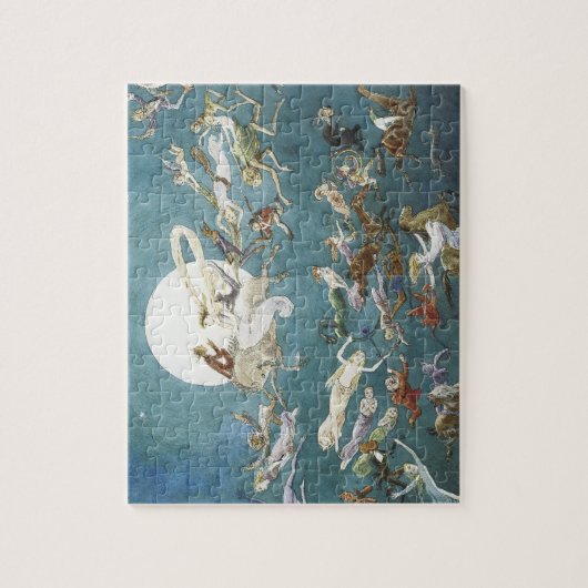  feestdans rond de maan legpuzzel (Verticaal)