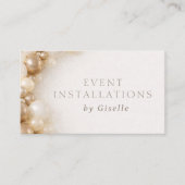 Feestdecoratie en evenementeninrichting visitekaartje (Voorkant)