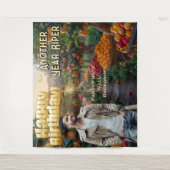 Feestdecoratie Oogst Fruitbomen Boomgaard Achtergr Wandkleed (Voorkant)