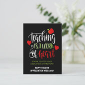 Feestdecoratie Week van de Lerarendag BEDANKT Briefkaart (Staand voorkant)