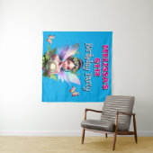 Feestdecoraties met meisjes elfjes verjaardagsthem wandkleed (In Situ (horizontaal))