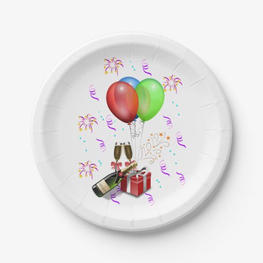 Feestdecoraties Papieren Bordje (Voorkant)