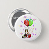 Feestdecoraties Ronde Button 5,7 Cm (Voorkant /achterkant)