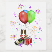 Feestdecoraties Wijn Etiket (Enkel label)