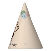 Feestdier Aap met ballonnen, Verjaardag Feesthoedjes (Rechts)