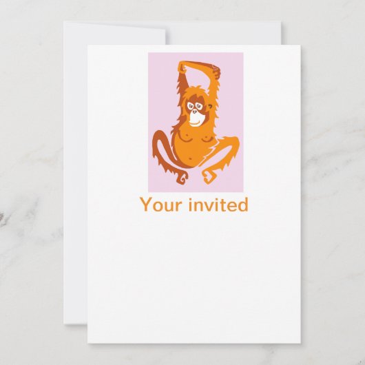 Feestdier! -Cool - ORANGUTAN - Wildlife Borneo Kaart (Voorkant)