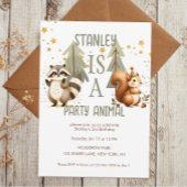 Feestdier Fun Woodland Verjaardag Kaart