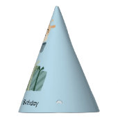 Feestdier Giraffe met geschenken, Verjaardag Feesthoedjes (Rechts)