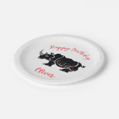 Feestdier - Graphic RHINOCEROS - Gelukkige Verjaar Papieren Bordje (Gekanteld)