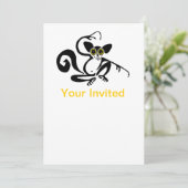 Feestdier! Handgetekende AYE-AYE -wildlife- Kaart (Staand voorkant)