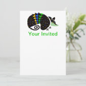 Feestdier -Schattigee Armadillo -wildlife Kaart (Staand voorkant)