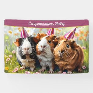 Feestdieren - 3 cavia's spandoek