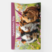 Feestdieren - 3 cavia's spandoek (Verticaal)