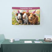 Feestdieren - 3 cavia's spandoek (Beurs)