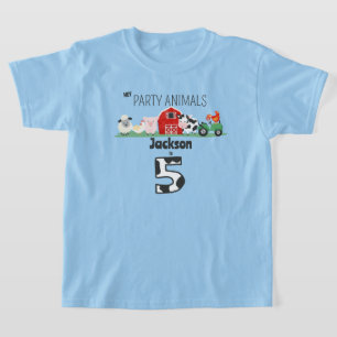 Feestdieren 5e Verjaardag Boerderij T-shirt