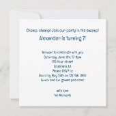 Feestdieren, Alligators eten taart verjaardag Kaart (Achterkant)