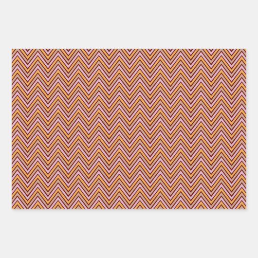 Feestdieren, Chevron en Plain Red Inpakpapier Vel (Voorkant 3)