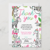 Feestdieren Dank u kaarten (Voorkant)