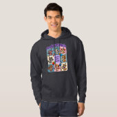 Feestdieren "Gelukkig Nieuwjaar" Hoodie (Voorkant volledig)