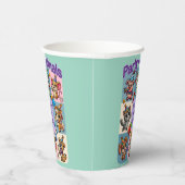 Feestdieren "Gelukkig Nieuwjaar" Papieren Bekers (Rechts)