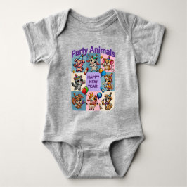 Feestdieren "Gelukkig Nieuwjaar" Romper