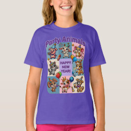 Feestdieren "Gelukkig Nieuwjaar" T-shirt