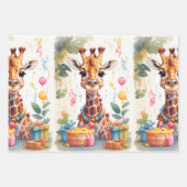 Feestdieren: Giraffes | Inpakpapier Vel (Voorkant)
