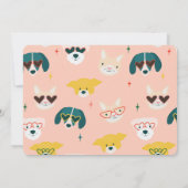 Feestdieren Honden & Kattenballonnen Verjaardagsfo Kaart (Achterkant)