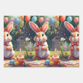 Feestdieren: Konijnen v1 | Inpakpapier Vel (Voorkant 2)