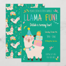 Feestdieren Lama Verjaardagsmeisjes Groen