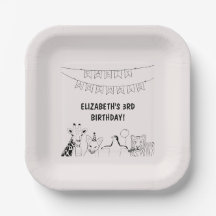 Feestdieren met de hand getekend doodle kind