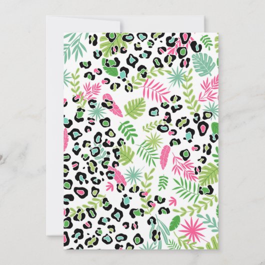 Feestdieren, Oerwoud Safari 1e Verjaardag Kaart (Achterkant)