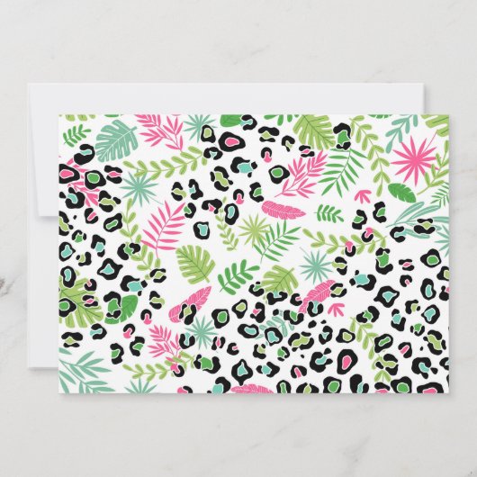 Feestdieren, Oerwoud Safari 1e Verjaardag Kaart (Achterkant)