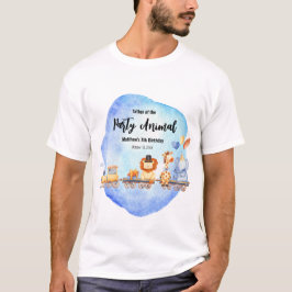 Feestdieren op Train Kind Oerwoud Birthday papa T-shirt