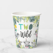 Feestdieren Safari Twee Wilde Jongen Verjaardagsfe Papieren Bekers (Voorkant)