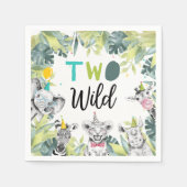 Feestdieren Safari Twee Wilde Jongen Verjaardagsfe Servet (Voorkant)