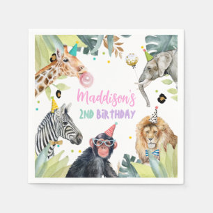 Feestdieren Safari Wild Animal Zoo Verjaardag Servet