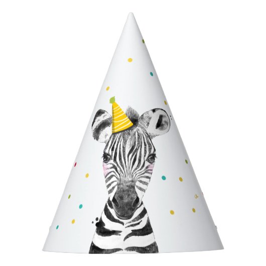 Feestdieren Safari Wild One Oerwoud Zoo Birthday Feesthoedjes (Voorkant)