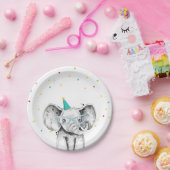 Feestdieren Safari Wilde olifant dierentuin Birthd Papieren Bordje (Feest)