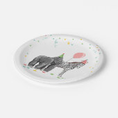 Feestdieren Safari Zoo Party Girl Wild Birthday Papieren Bordje (Gekanteld)