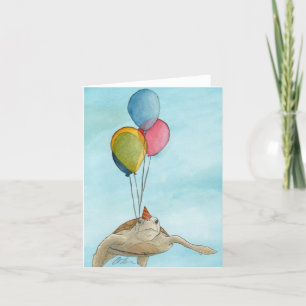 Feestdieren: Schildpad Wenskaart 4 "x5.6" Feestdagen Kaart