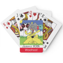 Feestdieren Verjaardag Speelkaarten