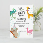 Feestdieren, Verjaardag van de kinderen, Dierenfee Save The Date (Staand voorkant)