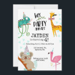 Feestdieren, Verjaardag van de kinderen, Dierenfee Save The Date<br><div class="desc">Elk Age dierenfeest,  Party Animal thema verjaardag. leuke en kleurrijke,  genderneutrale print.</div>