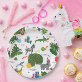 Feestdieren Verjaardagsfeest, Kinder, Oerwoud Papieren Bordje (Feest)